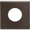 Bryant NP703 Single Receptacle Plate, 2-Gang 1 Device-Gang, Standard, Brown Nylon