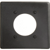 Bryant NP703BK Single Receptacle Plate, 2-Gang 1 Device-Gang, Standard, Black Nylon