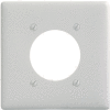 Bryant NP703W Single Receptacle Plate, 2-Gang 1 Device-Gang, Standard, White Nylon