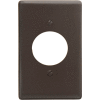 Bryant NP720 Single Receptacle Plate, 1-Gang, Standard, Brown Nylon, 1.60 open