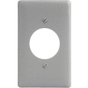 Bryant NP720GY Single Receptacle Plate, 1-Gang, Standard, Gray Nylon, 1.60 open