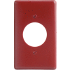 Bryant NP720R Single Receptacle Plate, 1-Gang, Standard, Red Nylon, 1.60 open