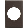 Bryant NP724 Single Receptacle Plate, 1-Gang, Standard, Brown Nylon, 2.15 open