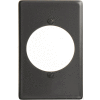 Bryant NP724BK Single Receptacle Plate, 1-Gang, Standard, Black Nylon, 2.15 open