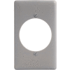 Bryant NP724GY Single Receptacle Plate, 1-Gang, Standard, Gray Nylon, 2.15 open