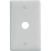 Bryant NP737W Telephone and Coax Plate, 1-Gang, Standard, White Nylon, 6.25