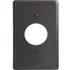 Bryant NP7BK Single Receptacle Plate, 1-Gang, Standard, Black Nylon, 1.40 open