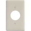 Bryant NP7LA Single Receptacle Plate, 1-Gang, Standard, Light Almond Nylon, 1.40 open