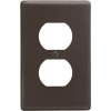 Bryant Np8 Duplex Plate, 1-Gang, Standard, Brown Nylon - Pkg Qty 25