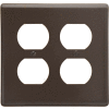 Bryant NP82 Duplex Plate, 2-Gang, Standard, Brown Nylon
