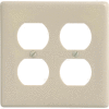 Bryant NP82I Duplex Plate, 2-Gang, Standard, Ivory Nylon
