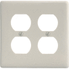 Bryant NP82LA Duplex Plate, 2-Gang, Standard, Light Almond Nylon