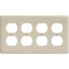 Bryant NP84I Duplex Plate, 4-Gang, Standard, Ivory Nylon
