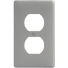 Bryant NP8GY Duplex Plate, 1-Gang, Standard, Gray Nylon