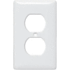 Bryant NP8OW Duplex Plate, 1-Gang, Standard, Office White Nylon