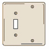 Bryant NPJ113I Toggle Blank Combo Plate, 2-Gang, Mid-Size, Ivory Nylon