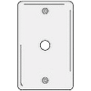 Bryant NPJ11W Telephone and Coax Plate, 1-Gang, Mid-Size, White Nylon