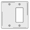 Bryant NPJ1326W Blank Styleline Combo Plate, 2-Gang, Mid-Size, White Nylon