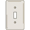 Bryant Npj1la Toggle Plate, 1-Gang, Mid-Size, Light Almond Nylon - Pkg Qty 25