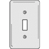 Bryant Npj1w Toggle Plate, 1-Gang, Mid-Size, White Nylon - Pkg Qty 25