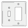 Bryant NPJ226W Toggle Styleline Combo Plate, 3-Gang, Mid-Size, White Nylon