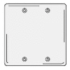 Bryant NPJ23W Box Mounted Blank Plate, 2-Gang, Mid-Size, White Nylon
