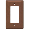 Bryant NPJ26 Styleline Rectangular Plate, 1-Gang, Mid-Size, Brown Nylon