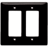 Bryant NPJ262BK Styleline Rectangular Plate, 2-Gang, Mid-Size, Black Nylon