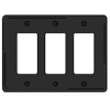 Bryant NPJ263BK Styleline Rectangular Plate, 3-Gang, Mid-Size, Black Nylon