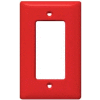 Bryant NPJ26R Styleline Rectangular Plate, 1-Gang, Mid-Size, Red Nylon