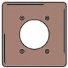 Bryant NPJ703 Single Receptacle Plate, 2-Gang 1 Device-Gang, Mid-Size, Brown Nylon