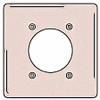 Bryant NPJ703I Single Receptacle Plate, 2-Gang 1 Device-Gang, Mid-Size, Ivory Nylon