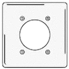 Bryant NPJ703W Single Receptacle Plate, 2-Gang 1 Device-Gang, Mid-Size, White Nylon
