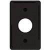 Bryant NPJ7BK Single Receptacle Plate, 1-Gang, Mid-Size, Black Nylon, 1.40 open