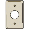 Bryant NPJ7I Single Receptacle Plate, 1-Gang, Mid-Size, Ivory Nylon, 1.40 open