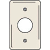 Bryant NPJ7LA Single Receptacle Plate, 1-Gang, Mid-Size, Light Almond Nylon, 1.40 open