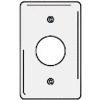 Bryant NPJ7W Single Receptacle Plate, 1-Gang, Mid-Size, White Nylon. 1.40 open