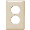 Bryant NPJ8AL Duplex Plate, 1-Gang, Mid-Size, Almond Nylon