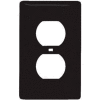 Bryant NPJ8BK Duplex Plate, 1-Gang, Mid-Size, Black Nylon