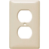 Bryant NPJ8LA Duplex Plate, 1-Gang, Mid-Size, Light Almond Nylon