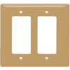 Bryant SBP262 Styleline Rectangular Plate, 2-Gang, Standard, Brass Plated