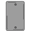 Bryant SCH13 Box Mounted Blank Plate, 1-Gang, Standard, Chrome Plated