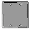 Bryant SCH23 Box Mounted Blank Plate, 2-Gang, Standard, Chrome Plated