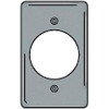 Bryant SCH723 Single Receptacle Plate, 1-Gang, Standard, Chrome Plated, 2.15 open