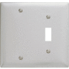 Bryant SS113 Toggle Blank Combo Plate, 2-Gang, Standard, Satin Stainless