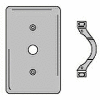 Bryant SS12 Telephone and Coax Plate, 1-Gang, Standard, Satin Stainless, Strap