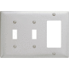 Bryant SS226 Toggle Styleline Combo Plate, 3-Gang, Standard, Satin Stainless