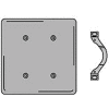 Bryant SS24 Strap Mounted Blank Plate, 2-Gang, Standard, Satin Stainless