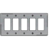 Bryant SS265 Styleline Rectangular Plate, 5-Gang, Standard, Satin Stainless
