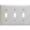 Bryant SS3 Toggle Plate, 3-Gang, Standard, Satin Stainless